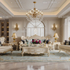美式轻奢转角沙发客厅现代高端奢华复古实木真皮欧式别墅沙发组合