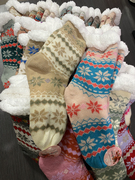 冬季加绒加厚女袜羊羔绒保暖袜居家地板袜防寒中筒睡眠袜外贸袜