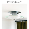 lynn's立意复古玻璃吸顶灯卧室书房，包豪斯中古led圆形入户走廊