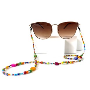 跨境时尚波西米亚风彩贝壳彩色，米珠串珠眼镜，绳眼镜链子口罩挂绳