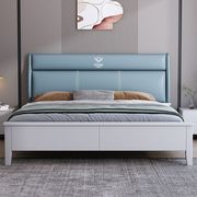 实木床现代简约1.8米主卧双人床2米x2.2大床1米5床美式床全木纯木