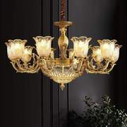 澳米欧式全铜吊灯吸顶两用灯，客厅卧室美式餐厅，全铜大气铜