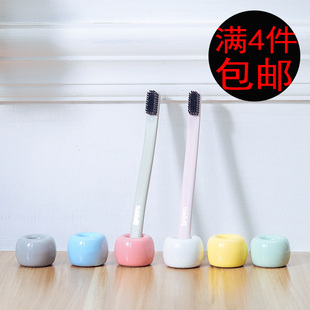 日式陶瓷牙刷架创意牙刷插洗漱浴室用品家居百货收纳牙刷底座托