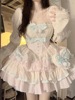 甜美初恋洋装奶甜lolita公主裙，小个子蓬蓬收腰超仙女，束腰连衣裙女