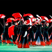 古典舞胶州秧歌现代舞海阳抬龙王扇子舞，溯跃舞蹈服群舞艺考飘