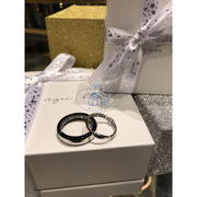 香港專櫃代購agnes b.精緻水鑽男女款鈦鋼戒指聖誕套裝 17新