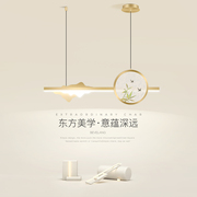 新中式餐厅灯珐琅彩吊灯简约现代中国风前台吧台灯饰禅意书房灯具