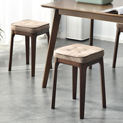 实木餐桌椅子家用木质凳子可叠放餐厅饭桌吃饭木头餐椅原木书桌椅