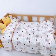婴儿棉花被四季通用十层纱布夹棉童被纯棉空调被薄款宝宝幼儿被子