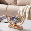 欧式创意水晶玻璃干果盘客厅茶几装饰糖果碟高档个性零食收纳盘