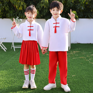 六一儿童表演服男女合唱幼儿园，朗诵小学生运动会班服中国风演出服