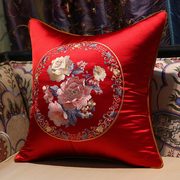 红木沙发抱枕套靠垫客厅中式靠垫中国风大号正方形含芯腰枕床头枕