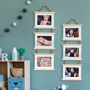 7寸相框照片挂墙洗照片做成相框儿童宝宝可爱三联框相片创意组合