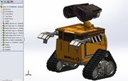 Wall-E瓦力机器人3D图纸 SolidWorks设计 附STL格式