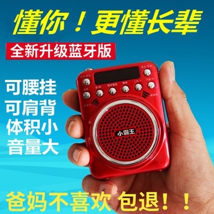 小霸王s01老年人收音机，便携式插卡小音响迷你随身听，带录音听戏机