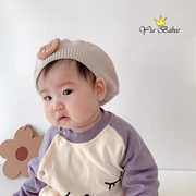韩日可爱小动物贝雷帽儿童卡通，针织海军帽秋冬男女宝宝画家帽