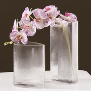 2023简约玻璃花瓶透明长方形，花盆简约现代插花桌面样板房客厅家居
