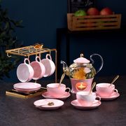 下午茶茶具套装英式轻奢下午蜡烛，加热炉煮水果，茶壶花茶壶花茶杯