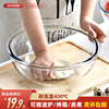 玻璃碗沙拉家用大号汤碗微波炉，专用耐高温热透明打蛋烘焙碗和面盆