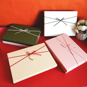 礼物盒空盒子粉红绿灰咖色小清新简约生日仪式感小众高级感礼盒大