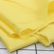 黄色水洗竹节纯棉麻布料布料，纯色衬衫汉，服装棉布裙面料a010