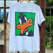 阿美咔叽动画大鸭子图案印花短袖vintage潮牌街头高级感原宿风T恤