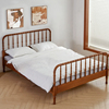 木朵朵家具纯实木儿童床现代简约全原木美式定制北欧樱桃木双人床