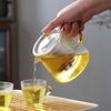 透明竖纹简约高硼硅耐热玻璃茶水泡茶壶家用花茶煮茶器烧水壶茶具