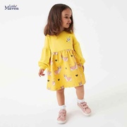 Little maven女童连衣裙秋款童裙儿童连衣裙公主裙