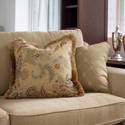 威林顿金色靠枕套组合美式沙发抱枕套靠垫套样板房别墅豪华定制