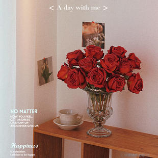 roomtour希腊玫瑰仿真花花束客厅，摆件玫瑰花假花摆设，花装饰花绢花