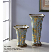 欧式法式奢华陶瓷花瓶 美式新古典花插家居装饰品工艺 高端花器