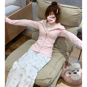 元气少女卫衣运动套装女春季韩版时尚洋气学生显瘦休闲两件套盐系