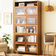 书架置物架落地书柜子家用儿童客厅多层卧室简易储物柜收纳柜实木