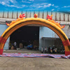 8米开业拱门充气节庆，彩虹门10m金色万福，双龙庆典气模加厚彩门