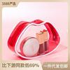 韩版透明防水pvc化妆包红色嘴唇包个性洗漱包 透明包