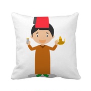 红色帽子摩洛哥卡通人物方形抱枕靠枕沙发靠垫双面含芯礼物