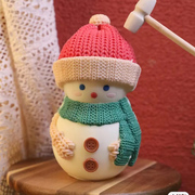 圣诞节雪人敲敲乐翻糖硅胶模具针织纹理毛衣肌理绒线手套圣诞雪花