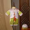 新中式男童唐装套装男宝宝，礼服一岁中国风，周岁宴复古男宝冠衣服装