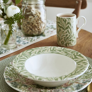 英国进口Spode威廉莫里斯设计陶瓷餐具欧式点心盘意面碗汤碗
