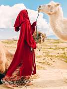 拉萨西藏旅游衣服女装，大西北青海红色斗篷外套，适合去西安旅行穿搭