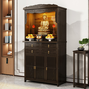 佛龛新中式立柜财神爷柜子供桌家用香案关公佛台，菩萨观音佛像橱柜