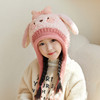 宝宝帽子围巾一体韩版保暖男女童护耳帽冬包头帽可爱超萌儿童毛绒