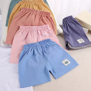 儿童夏季短裤2024纯棉，1-2-3棉麻宝宝女童，中小童休闲外穿薄款4-5岁