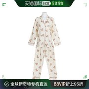 韩国直邮cubica CUBICA 小熊图案棉布两件套女性睡衣 W079 W0
