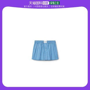 香港直邮alexanderwang，蓝色女士短裤1wc2238122-428