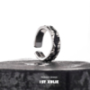 1STXULIE原创纯银戒指小众设计冷淡风暗黑设计情侣开口女食指戒指