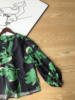JN旗下 高端线~  电纺真丝系列  绿植树叶撞色印花V领衬衫上衣女
