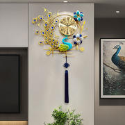钟表挂钟客厅艺术大气家用餐厅玄关装饰挂表个性创意孔雀凤凰时钟