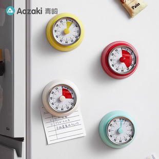 青崎机械计时器厨房做饭定时提醒器可视化时间，管理闹钟倒计时磁吸